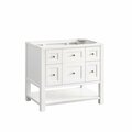 James Martin Vanities Breckenridge 36in Single Vanity Cabinet, Bright White 330-V36-BW